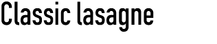Classic lasagne