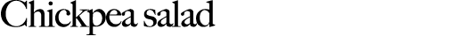 Chickpea salad